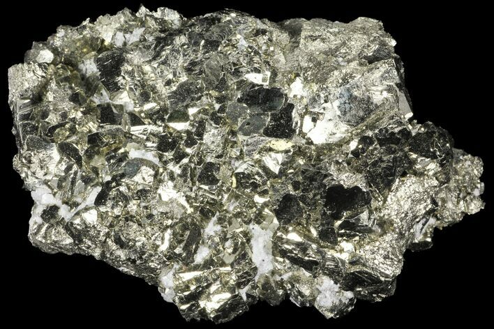 Gleaming Pyrite Crystal Cluster - Peru #99147